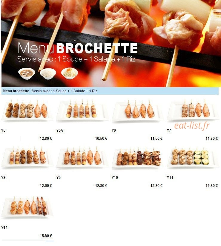 Carte et menu de To sushi à Aubergenville — Les menus brochette