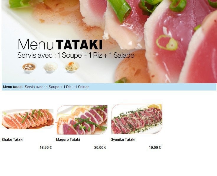 Carte et menu de To sushi à Aubergenville — Les menus temaki