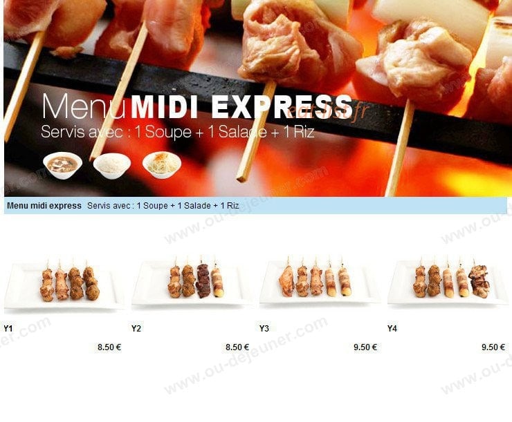 Carte et menu de To sushi à Aubergenville — Les menus midi expresse