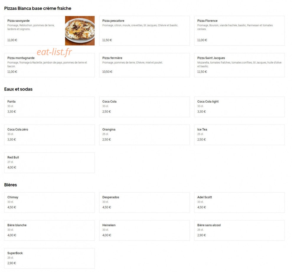 Pizza Bianca — carte page 3