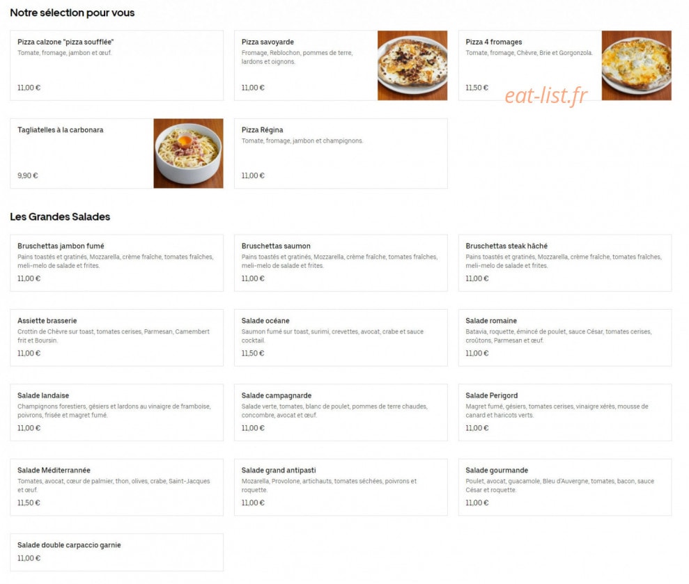 Pizza Bianca — carte page 1