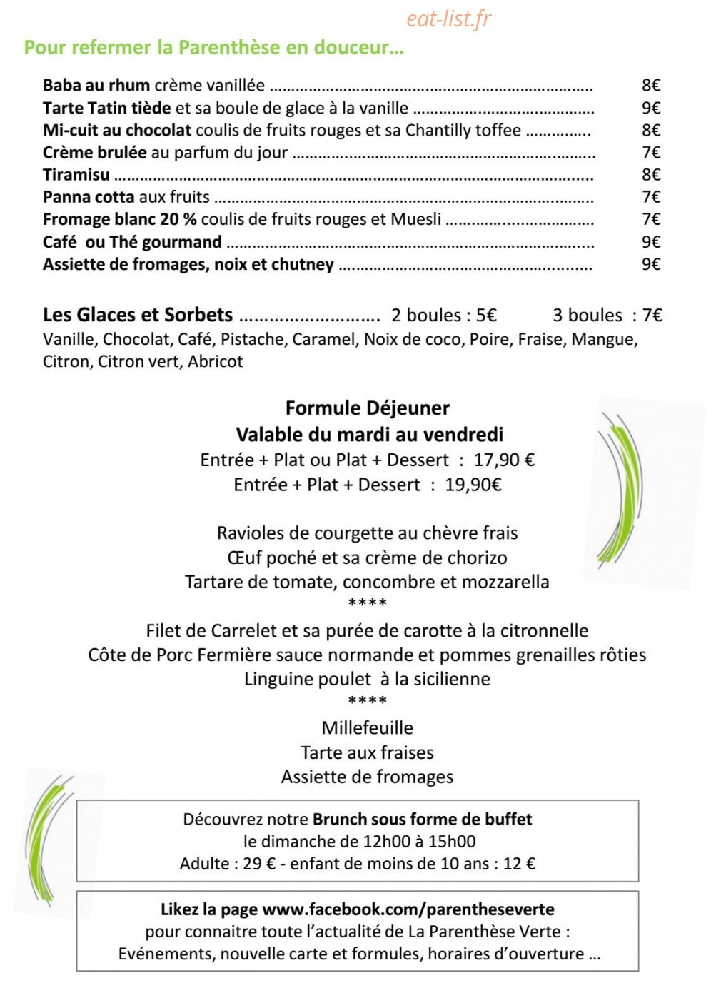 La Parenthèse Verte — carte page 2