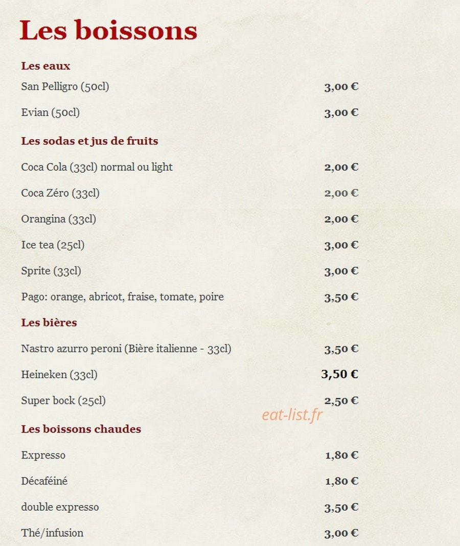 Piuma Pizza — carte page 4
