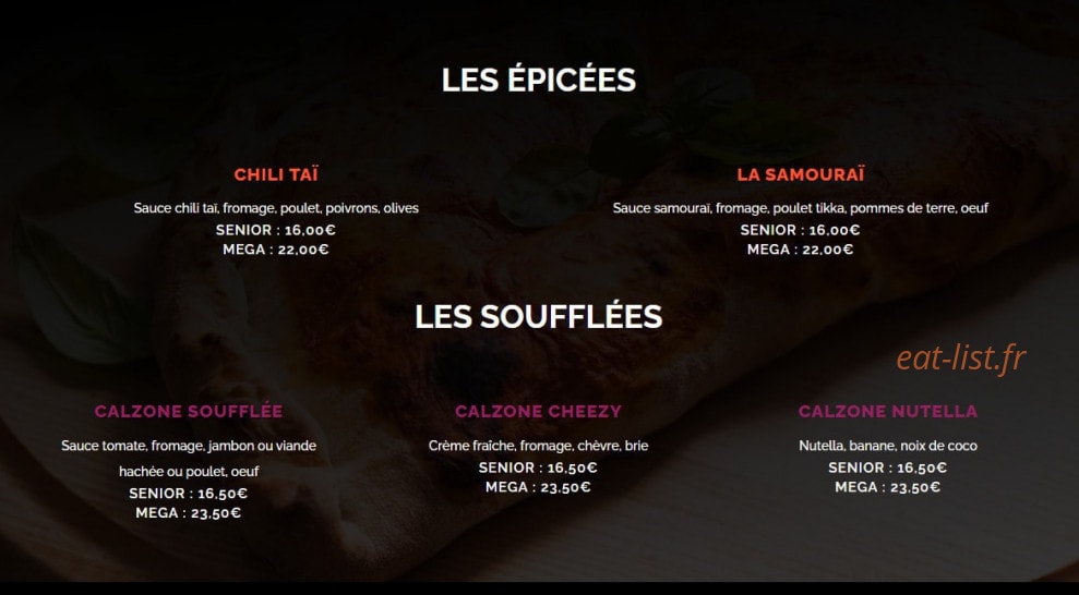 Pizza Avenue — carte page 3
