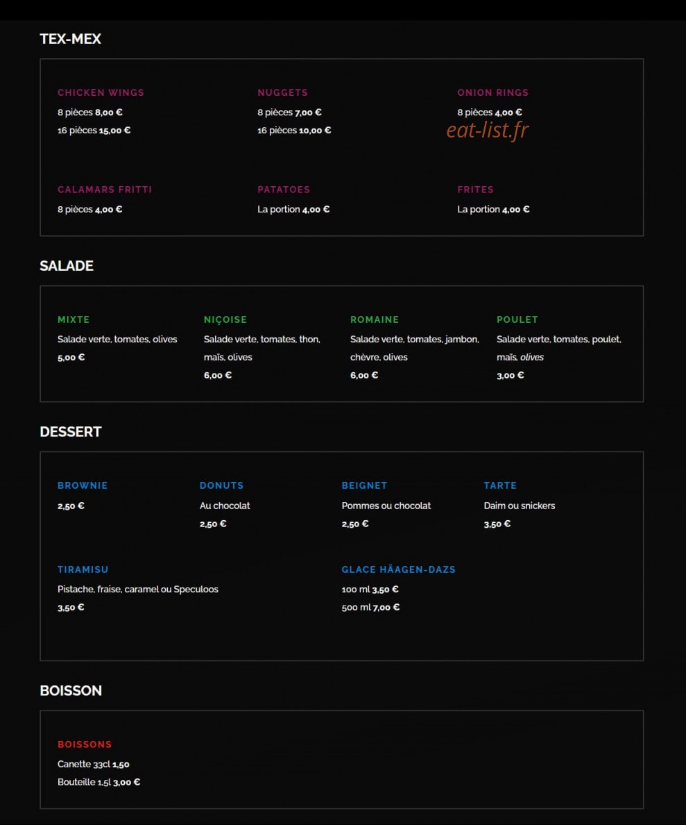 Pizza Avenue — carte page 5