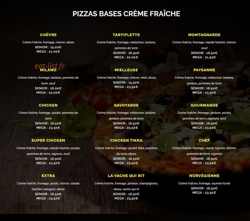 Pizza Avenue — carte page 2