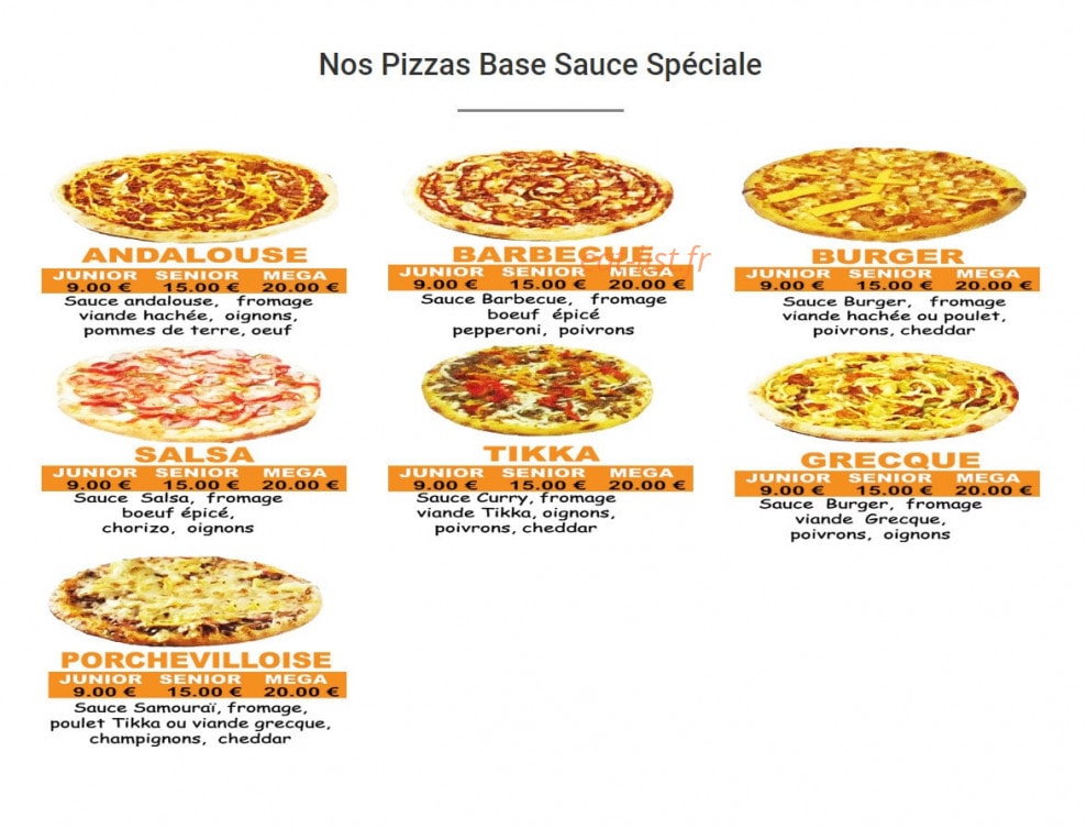 Veloce Pizza — carte page 3