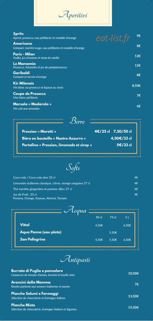 L’Osteria — carte page 4