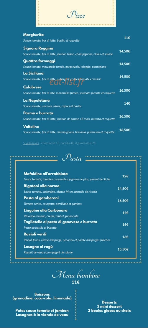 L’Osteria — carte page 3