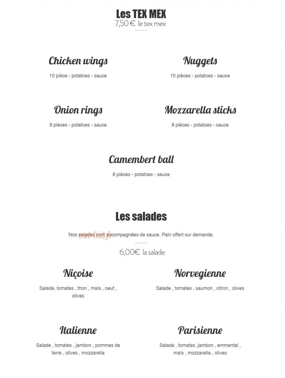 La Casa Del Pizza — carte page 4
