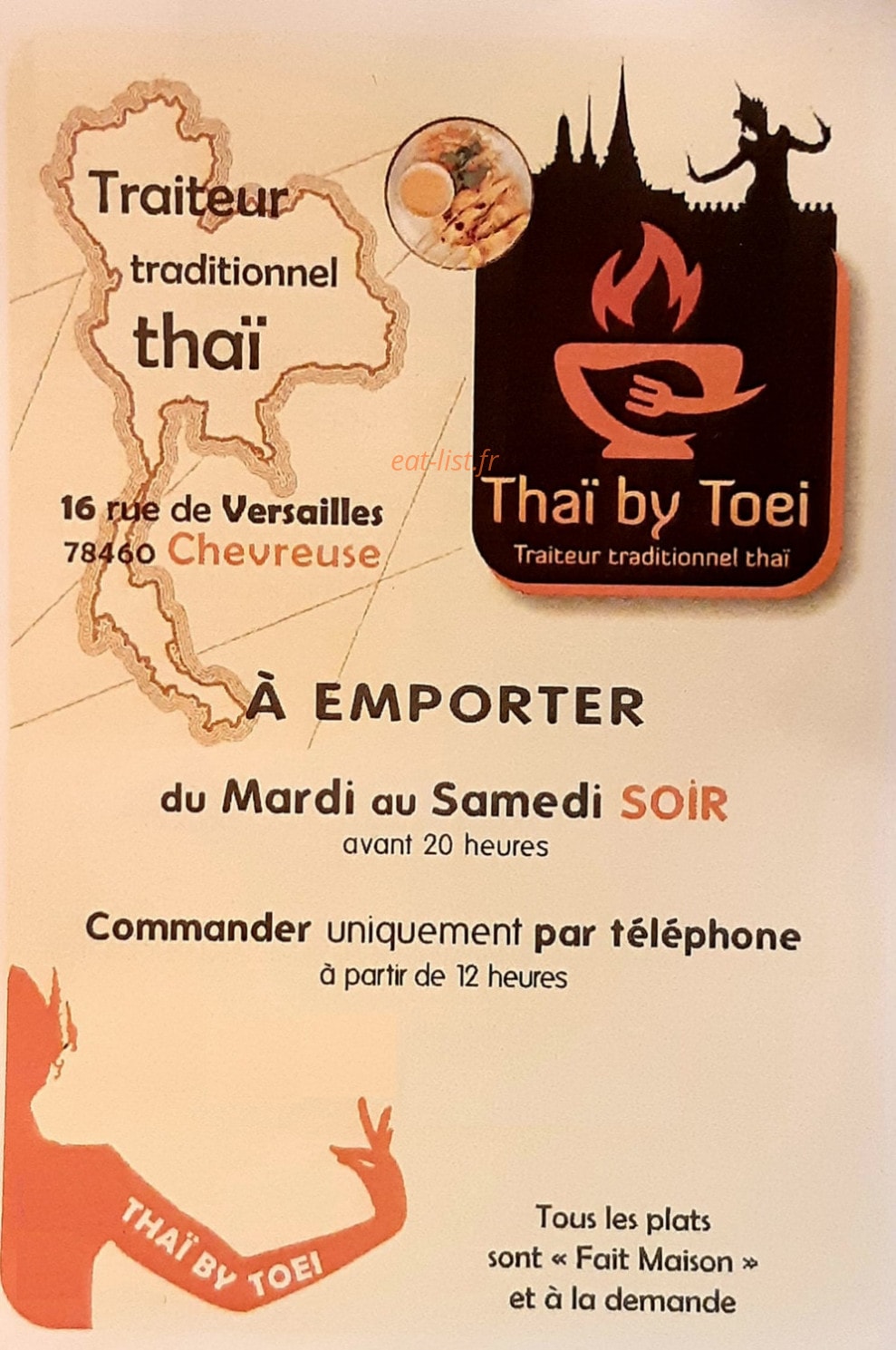 Thaï by Toei — carte page 1