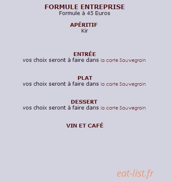 La Terrasse de Sauvegrain — carte page 5