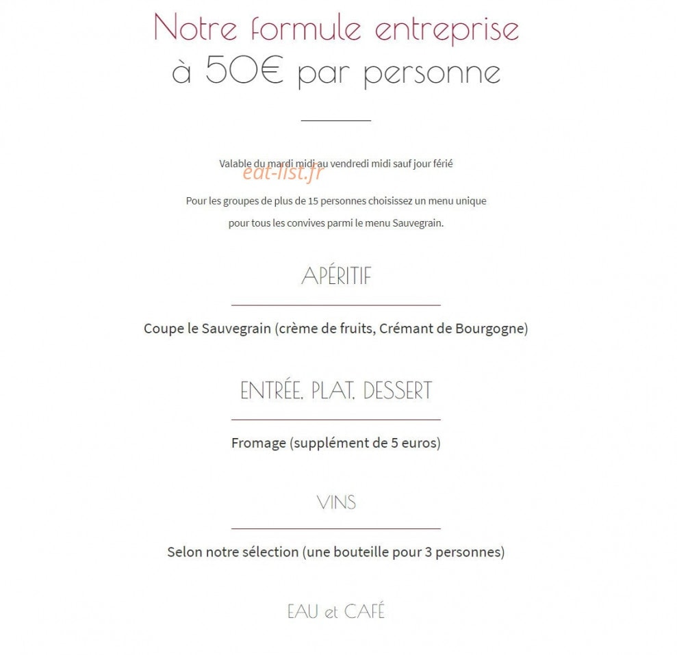 La Terrasse de Sauvegrain — carte page 3