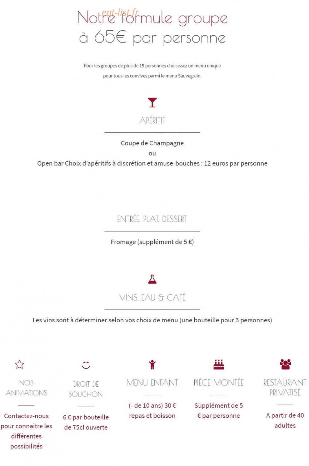 La Terrasse de Sauvegrain — carte page 4