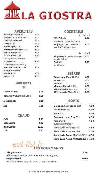 La Giostra — carte page 3