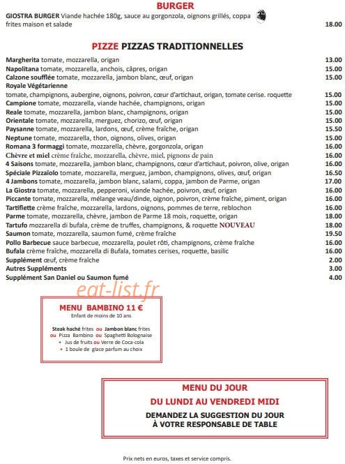La Giostra — carte page 2