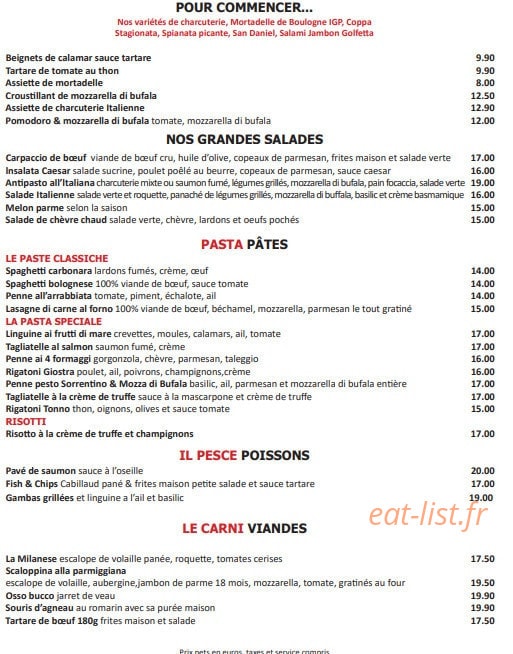 La Giostra — carte page 1