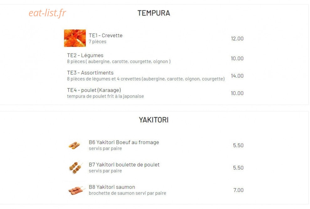 O bento — carte page 7