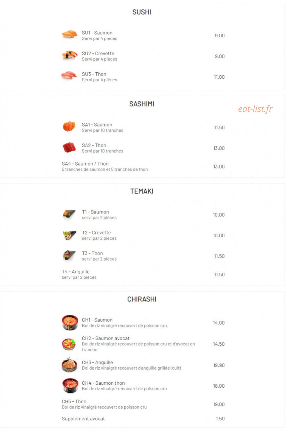 O bento — carte page 5
