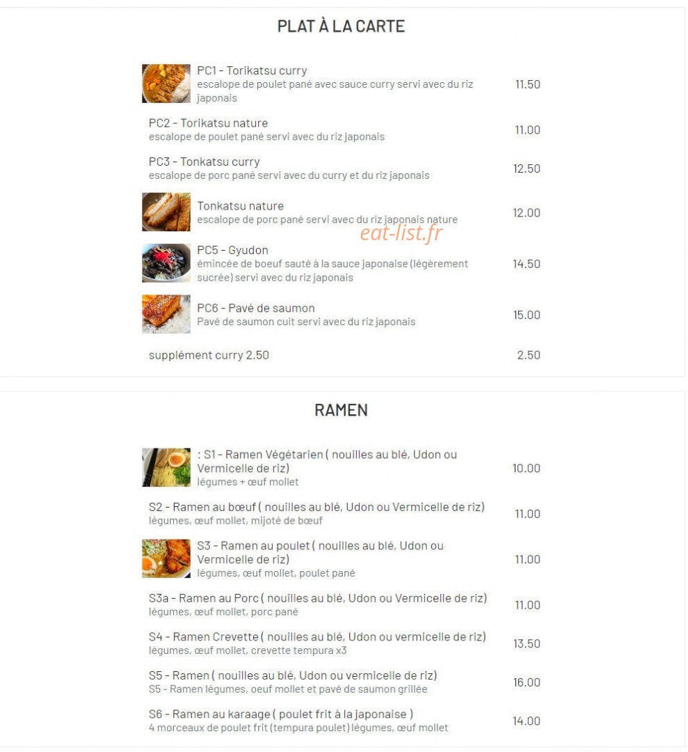 O bento — carte page 6
