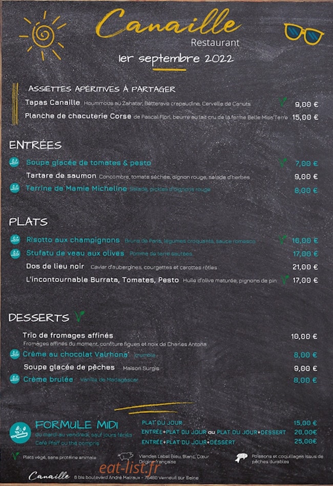 Canaille — carte page 1