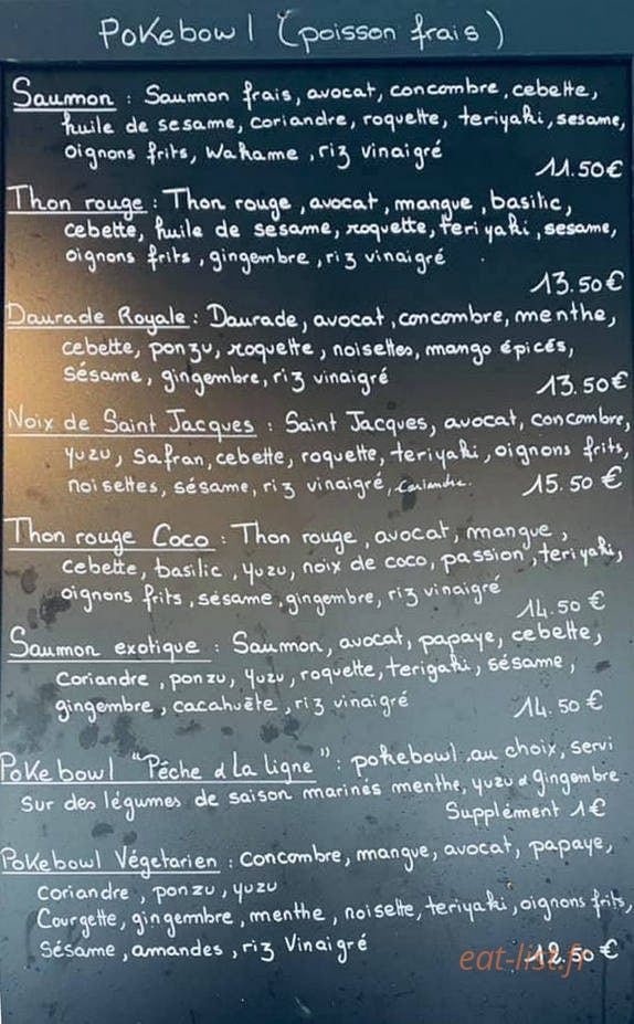 Le Calmos - burger chic — carte page 1