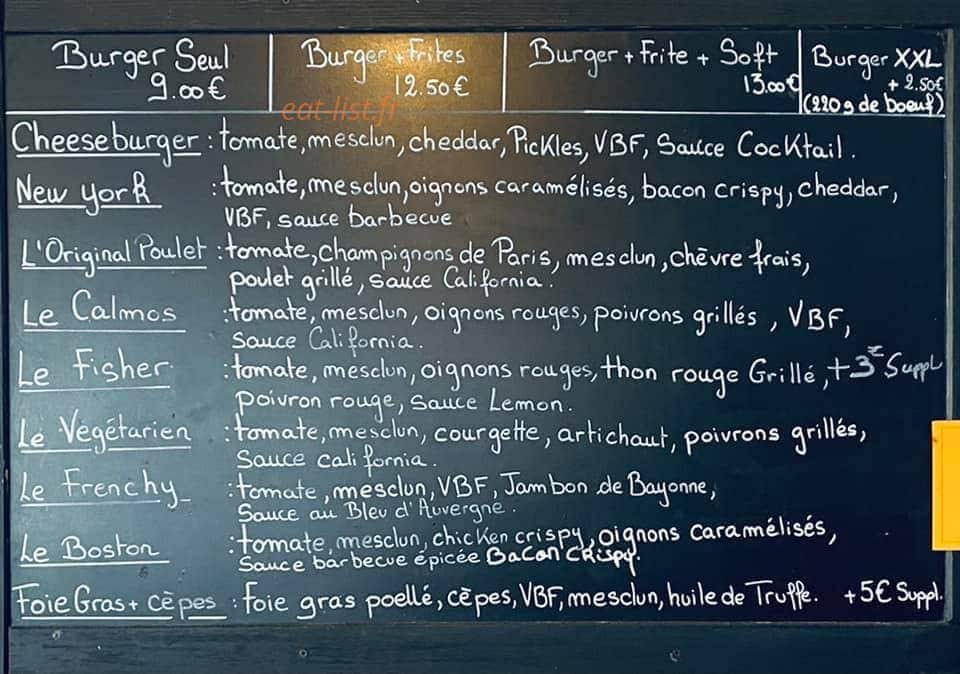 Le Calmos - burger chic — carte page 5
