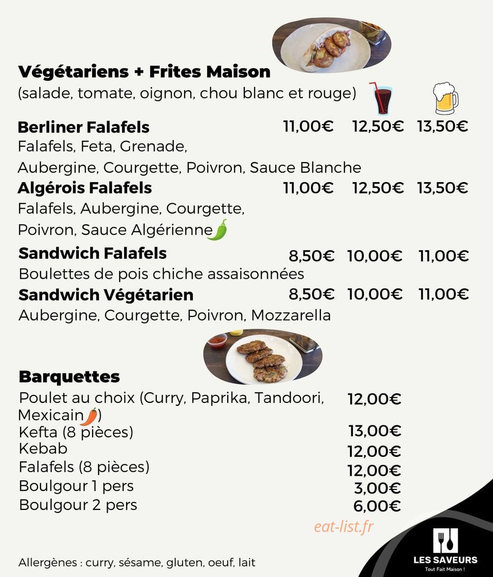 Les Saveurs — carte page 5