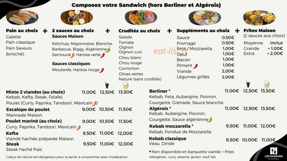 Les Saveurs — carte page 6