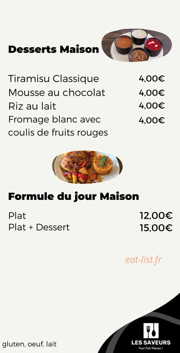 Les Saveurs — carte page 3