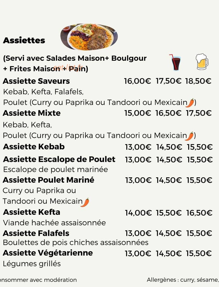 Les Saveurs — carte page 2