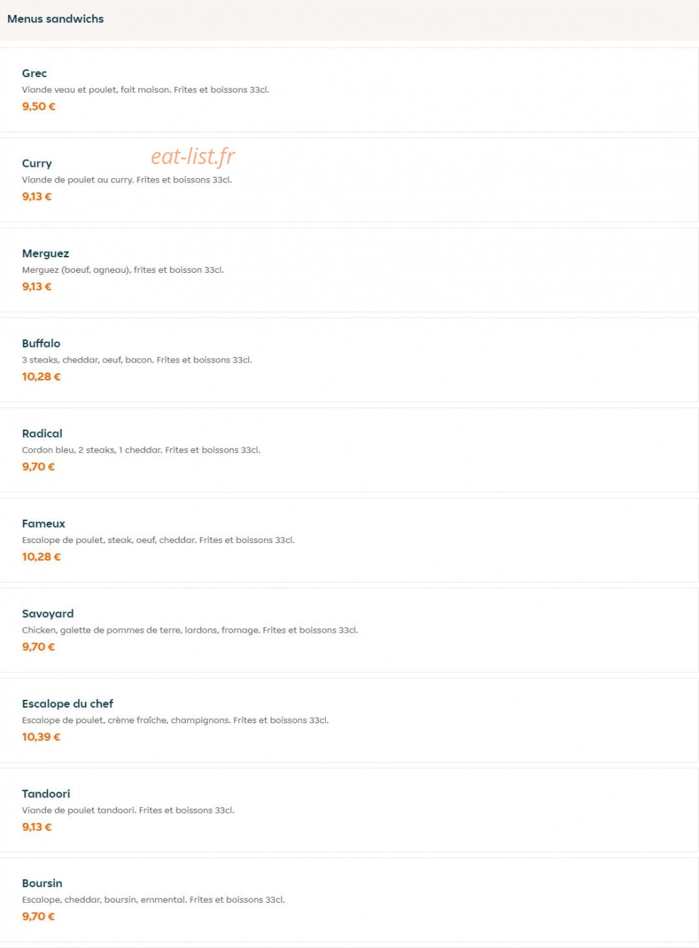 Nour Food — carte page 3
