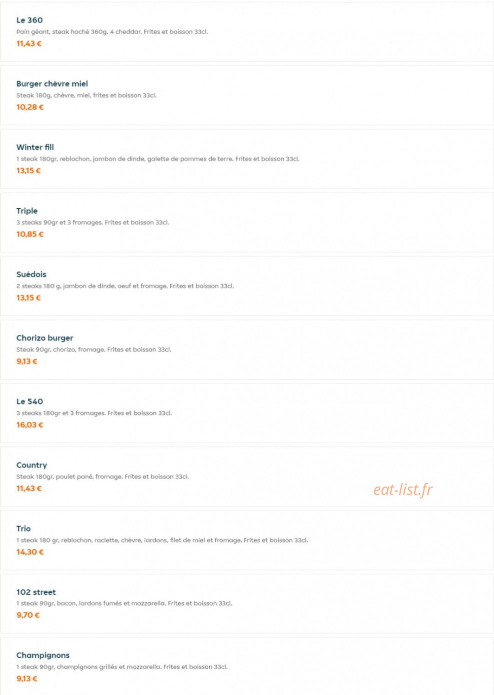 Nour Food — carte page 2