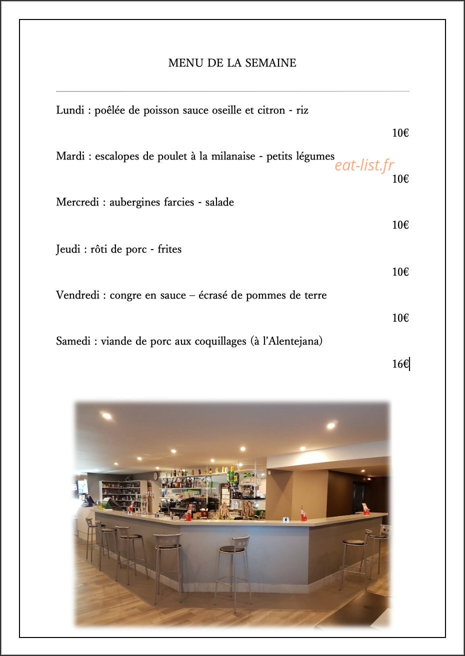 Carltone Café — carte page 1