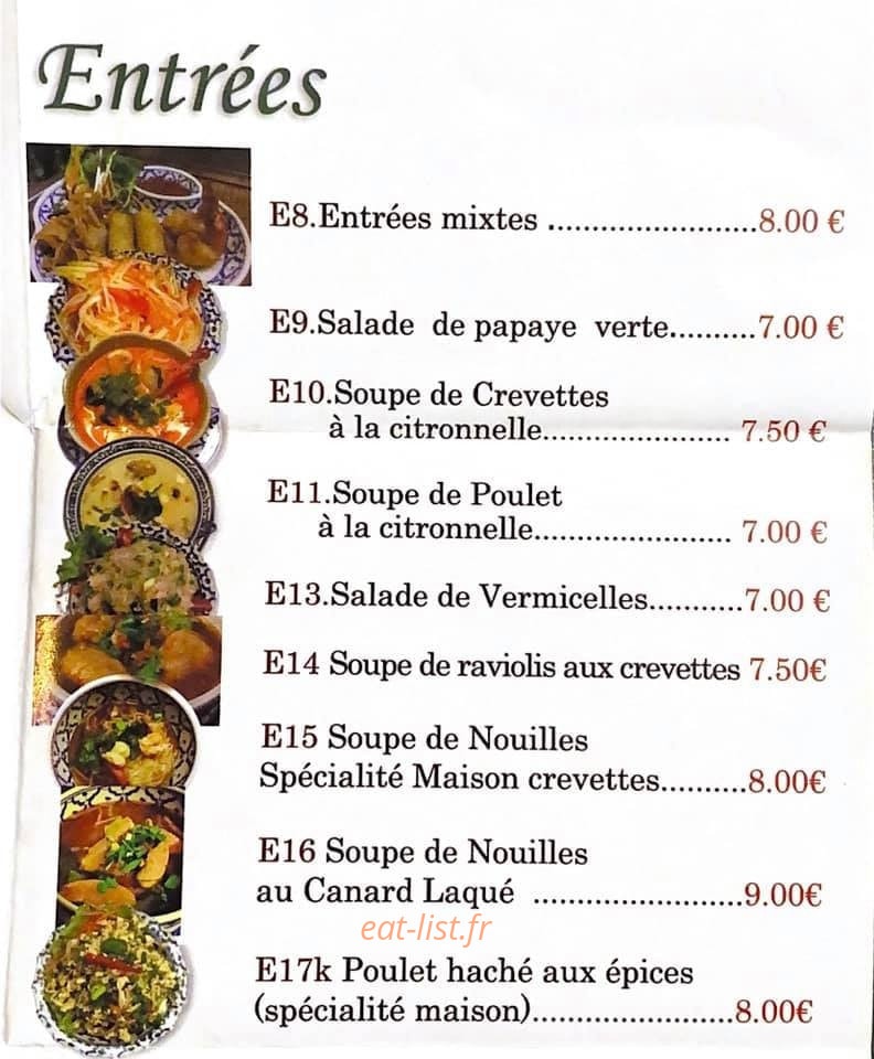 Lanna Thaï — carte page 3