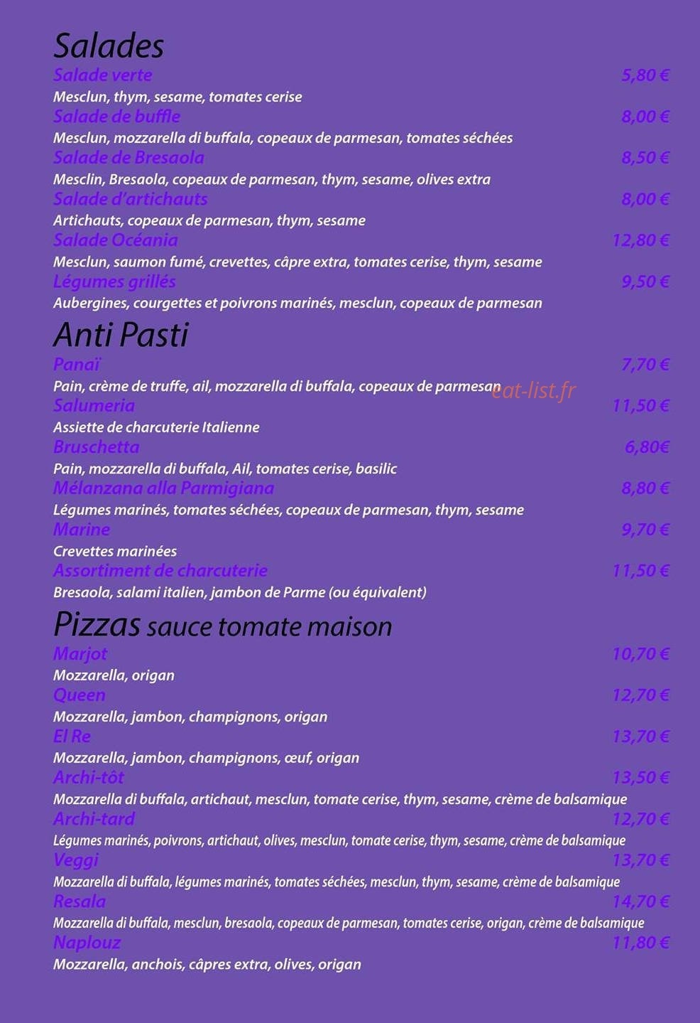 Pan et vino — carte page 3