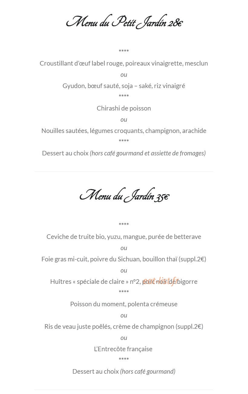 L'Autre Jardin — carte page 3