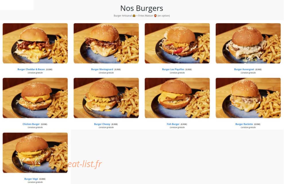Burger Breton — carte page 1