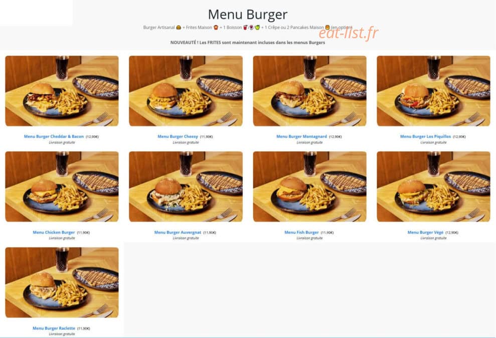 Burger Breton — carte page 6