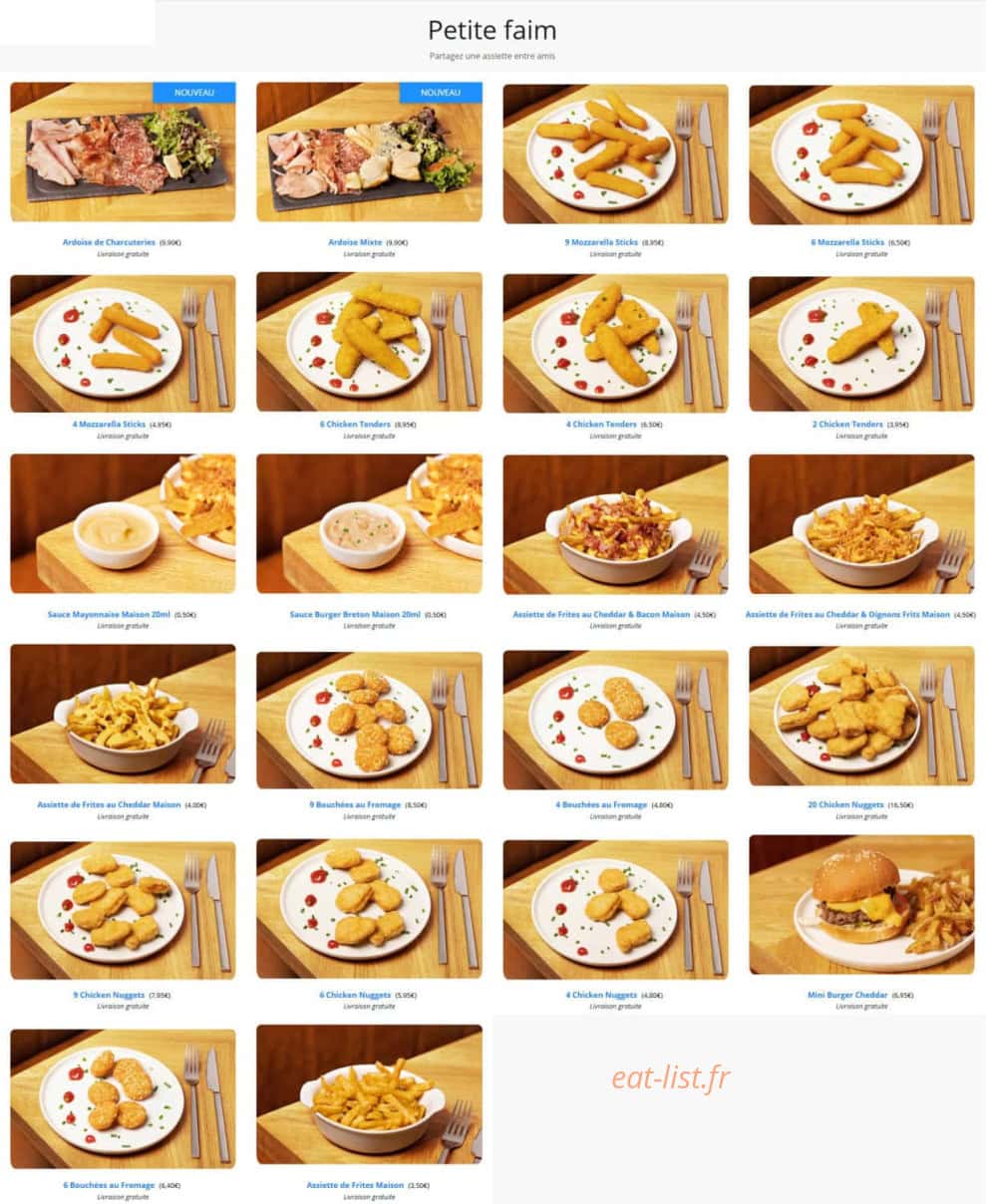 Burger Breton — carte page 5