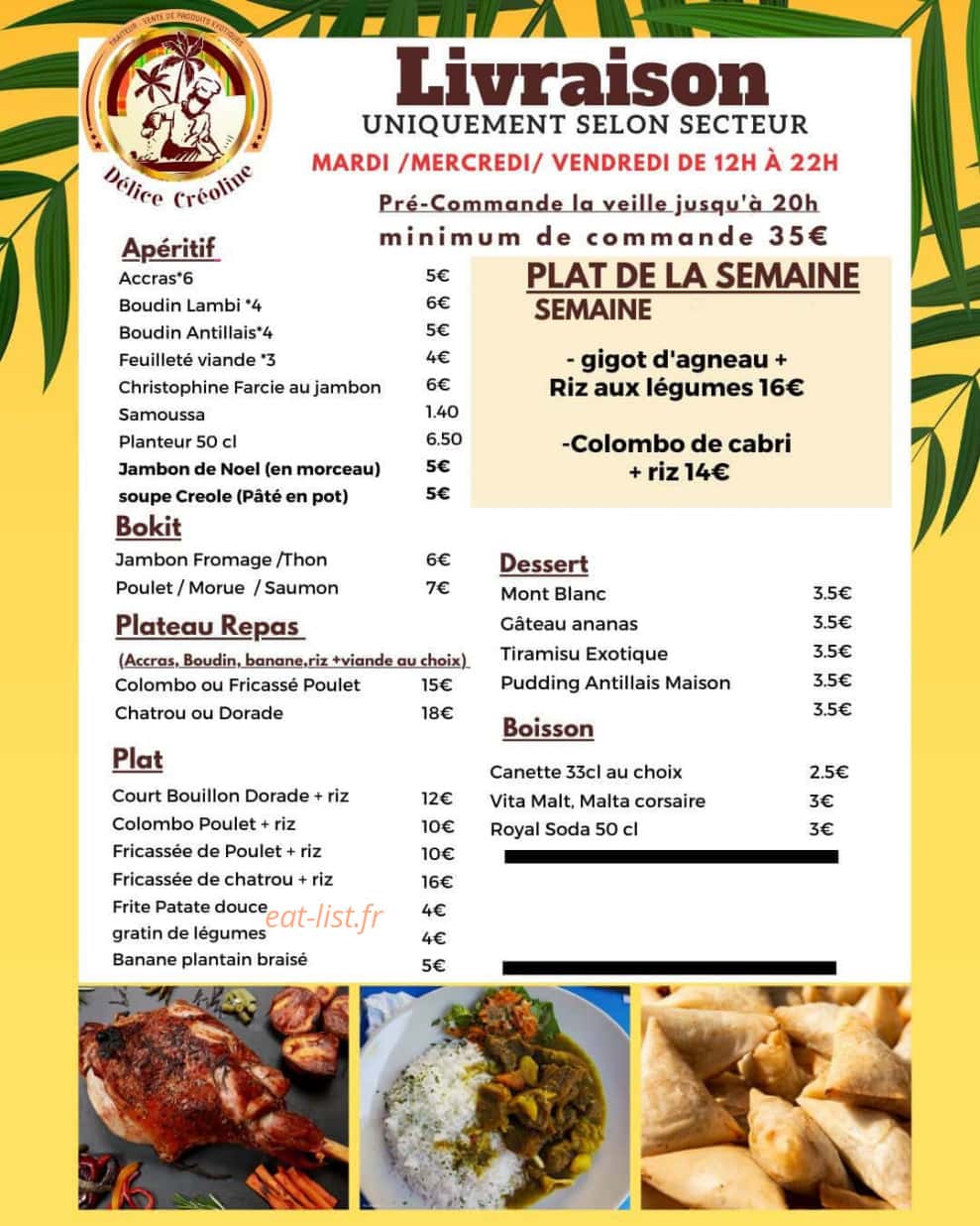 Delice Creoline — carte page 1