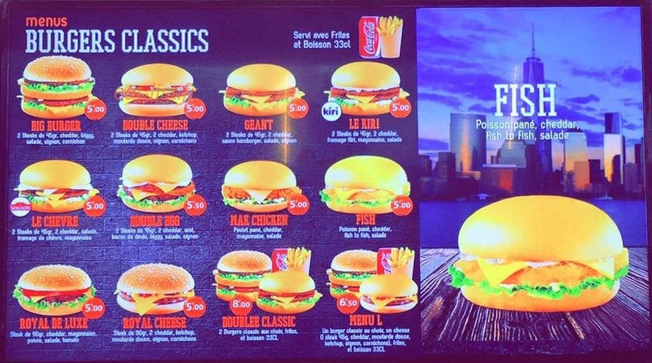 Delim' s Burger — carte page 4