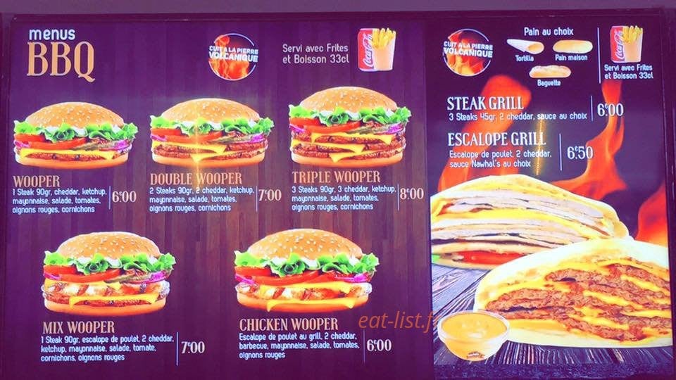 Delim' s Burger — carte page 3