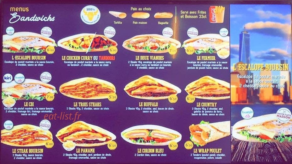 Delim' s Burger — carte page 5