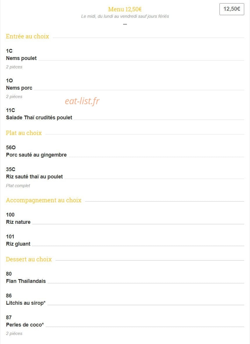 Janthee Thai — carte page 13