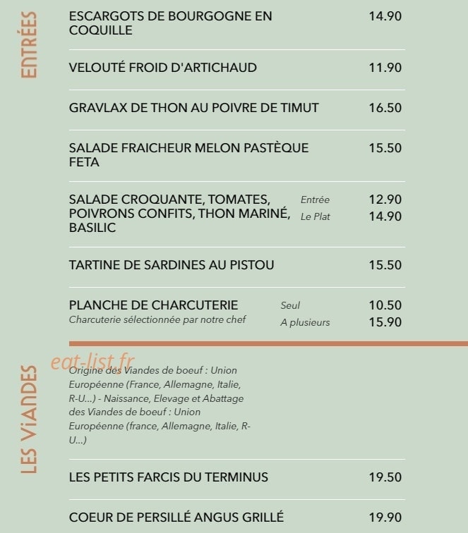 Le Terminus — carte page 1