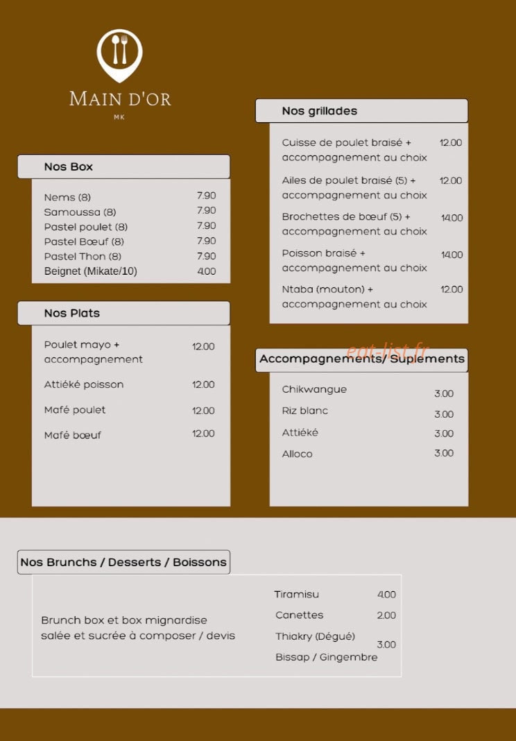 Main D’or Mk — carte page 1