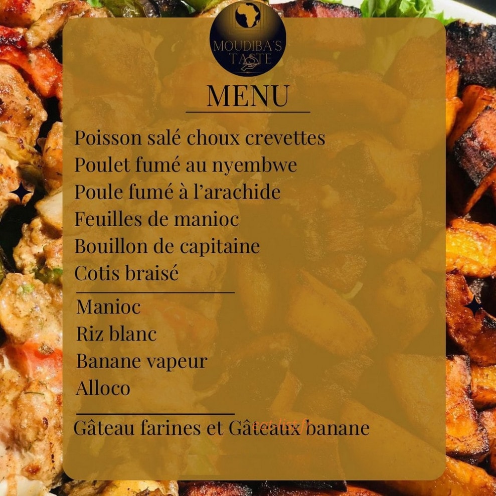 Carte et menu de Moudiba's Taste à Sartrouville — Le menu
