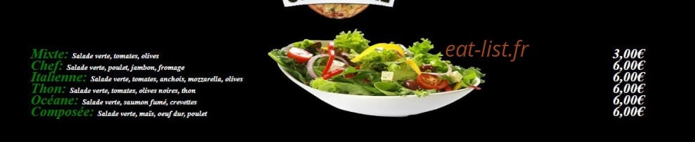 One to one pizza — carte page 4