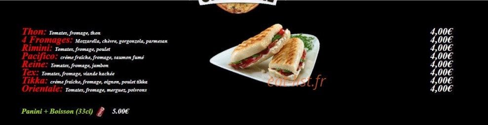 One to one pizza — carte page 3